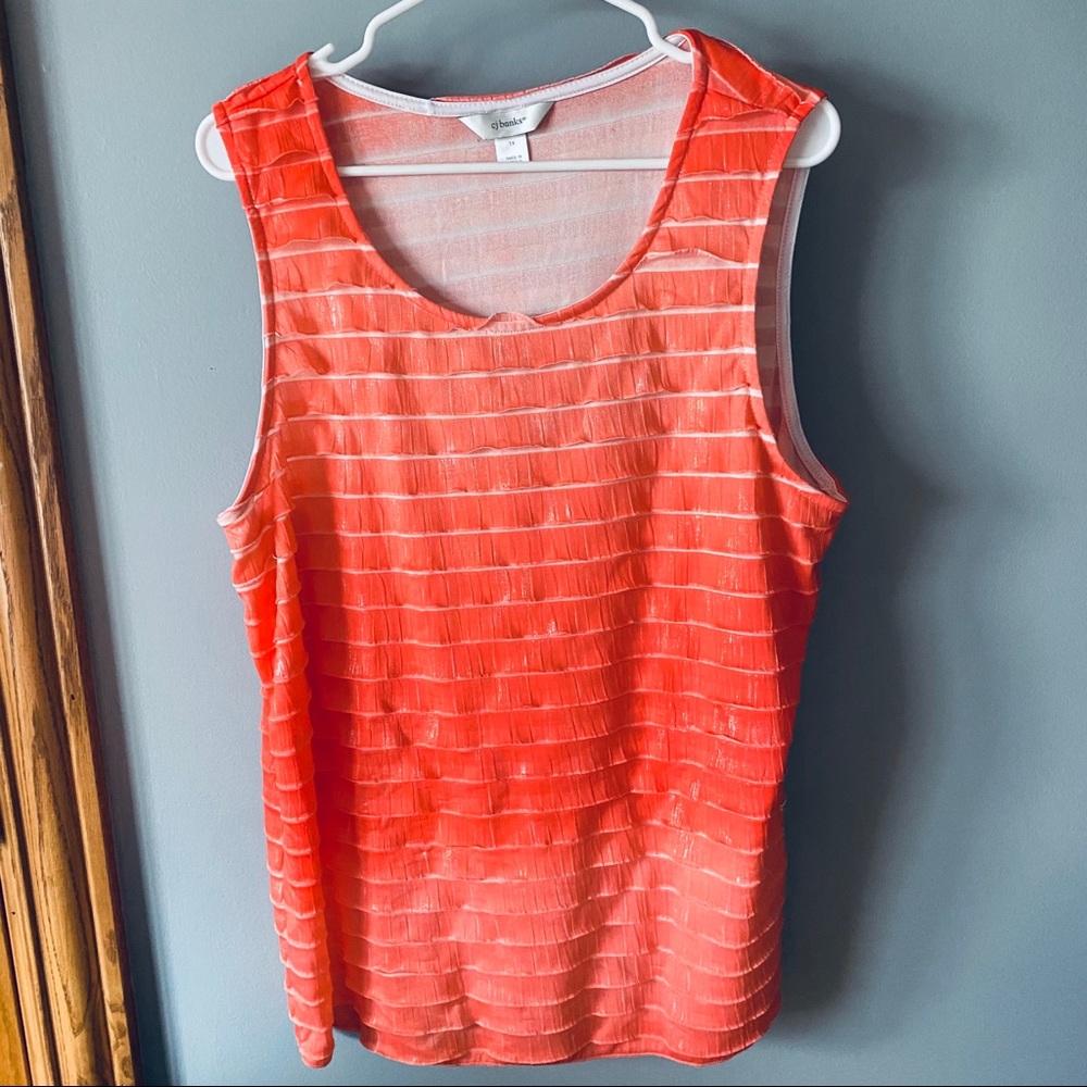 CJ Banks ruffle tank top